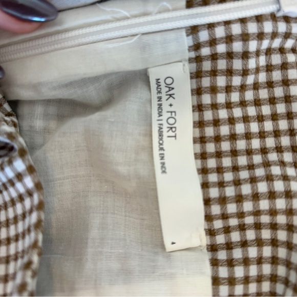 Oak and Fort Checked Skirt - Picture 6 of 6
